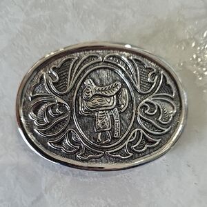 Avon Silver Western Horse Saddle Belt Buckle